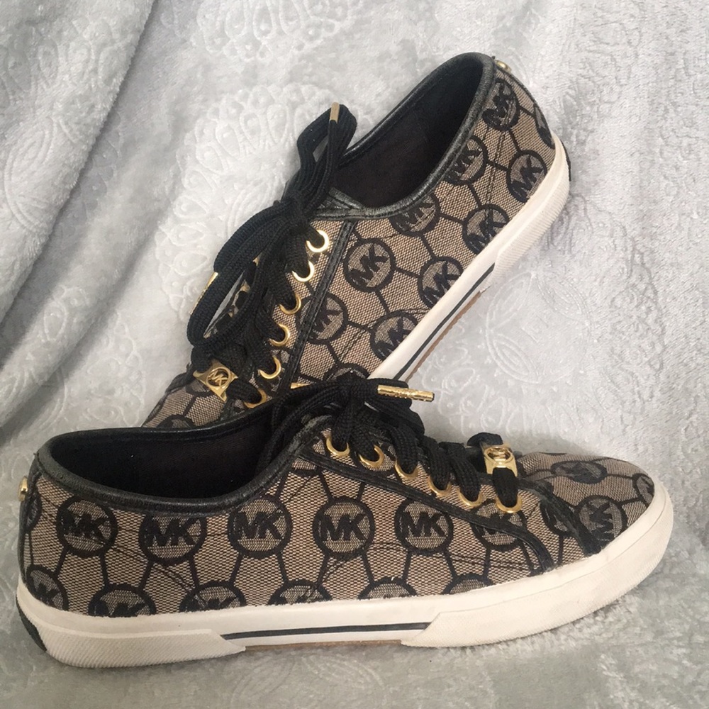 Black Micheal Kors Canvas Sneakers
